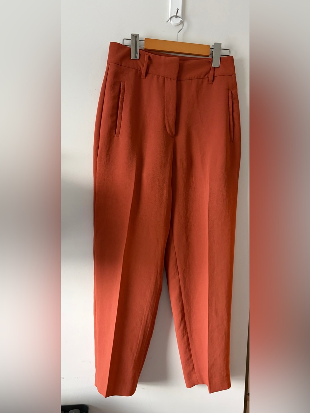 ARITZIA WILFRED HIGH WAISTED PANT SIZE LARGE TERRA COTTA COLOUR